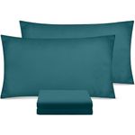 Utopia Bedding Pillow Cases 4 Pack- Standard Size 50x75 cm - 100% Brushed Microfiber Pillowcases with Envelope Closure - Wrinkle, Fade, Stain Resistant Pillow Cases - Teal