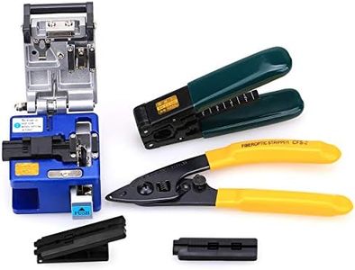 Optical Fiber Tool Kit Cold Connection tool Optical Fiber Stripping Cleaver for SUMITOMO with 36000 Cleaves and Fiber Optic Drop Cable Fiber Stripper CFS-2 Double Port Hole