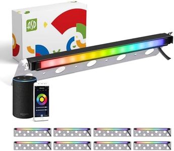 ASD LED 12 Inch Retaining Wall Light Fixture, Hardscape Paver Lighting | RGBW, App & Voice Control, Waterproof, ETL Listed | 5W 160LM RGB-2700K-6500K 12V | Landscape Step Illumination | Black, 8 Pack