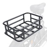 HITWAY Bike Basket, Black, Bicycle Basket for Man and Woman Bike Quick Release Shopping Basket Black