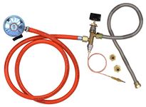 METER STAR CE Approved Parts Propane Fire Pit/Fireplace Parts Gas Control Valve System Regulator Valve with 27mm 37mbar Clip-on Propane Flow Regulator and Hose