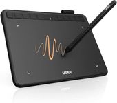 Ugee Drawing Tablet 6.5x4 Inches Computer Graphics Tablets with 10 Hot Keys，Digital Tablet Battery-Free Stylus 8192 Pressure Sensitivity (Black)