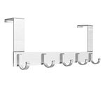 Over The Door Hook Organizer Rack, Anjuer Metal Coat Hanger Door 5 Hooks Hanger