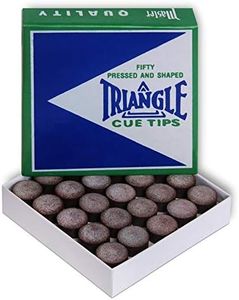 Tweeten Triangle Billiard Pool Cue Tips - 1 Box - 50 Tips - Choose Your Size (14 mm)