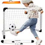 LZHDZQD Football Goal, Goal Posts For Kids, Toddler football goal, Kids Football Goals for the Garden/Indoor/Outdoors, Children Toy Gifts for Halloween Christmas (3 in 1 white set, 90cmx60cmx60cm)