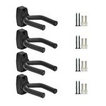 CC CAIHONG Guitar Wall Mount Hanger 4 Pack, Guitar Hanger Wall Hook Holder Stand Display with Screws - Easy to Install - Fits All Size Guitars, Bass, Mandolin, Banjo, Ukulele