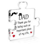 LOOPES Gifts for Dad-Fathers Day Puzzle Plaque Gifts for Dad Dad Gifts From Daughter And Son Acrylic Presents for Dad Best Christmas Gifts Fathers Day Birthday Gifts for Dad Father