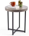 VonHaus Grey Side Table - Concrete 