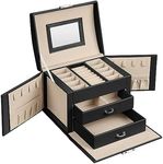 SONGMICS 3-Tier Jewellery Box, Trav