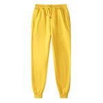 Ozmmyan Sweatpants for Men Hip-Hop Pants Legging Padded Casual Gym Sport Athletic Sweatpants Plus Size, Yellow, XX-Large