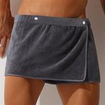 YumSur Quick Dry Microfibre Bath Wrap Around Body Towel for Men, Bathroom Pool Beach Spa Bathing Shower Cover Up Wrap Around Towel with Elasticated Band One Size