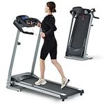 FYC 2.5HP Foldable Portable Treadmill for Home, Electric Motorized Running Machine with Heart Rate Sensor Treadmills for Home Office Fitness, Walking Running Exercise Treadmill with LED Display