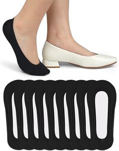 WOSOVO No Show Socks Womens Ultra Low Cut Invisible Non Slip Footies Nylon Socks for Flats Loafers Heels