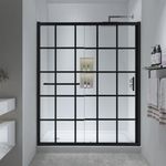 FELYL 56-60" W x 72" H Framed Grid 