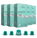 BrewBlack Coffee Pods Aluminium Intenso - 50 Coffee Capsules Dark Roast - Intensity 11/12, Compatible with Nespresso* Original line Made in Italy