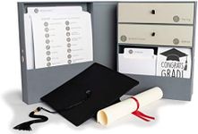 Savor | Graduate All-in-One Organizer | Slate – Keep High School and College Graduation Keepsakes and Memorabilia Organized and Safe in One Convenient Home with this Gift for Students and Grads