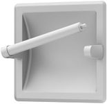 Gatco 754 Recessed Pivoting Toilet Paper Holder, Wall Mounted, Heavy Duty Metal Tissue Holder for Bathroom – Available in Matte White