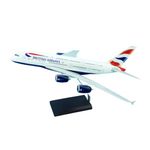 AeroClix British Airways Model Plane Airbus A380-800 with G-XLEL registration in 1/200 scale, 37 cm long plastic model plane