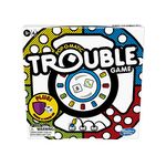 Hasbro Trouble Board Game Pop-o-Matic Dice Roller Includes Power Die and Shield to Amp Up The Fun, Game for Kids Ages 5 and Up, 2-4 Players, English (Amazon Exclusive), F1358