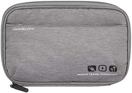 Travelon World Travel Essentials Tech Organizer, Gray Heather, One Size, Travelon World Travel Essentials Tech Organizer