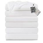 Lavisun Twin Flat Sheets 6 Pack,Whi