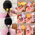 Shri Pack of 12 Pcs Telephone Wire Fancy Sprial Hair Band Ties Spring Braids Ponytail Holder Cute Cartoon Hair Accessories Elastic Bow Knot for Girls,Kids, Baby and Women (Pack of 12) (Multicolor)