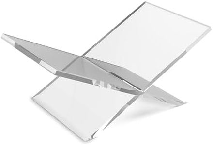 Acrylic Book Stand-Open and Closed Bookstand for Display Stand and Reading Coffee Table-Magazine and Book Holder-for Recipe Cookbooks,Documents,Textbook,Art Books,Bibles,Easel-Home and Office-Black