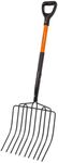 VNIMTI Pitch Fork for Gardening, 10 Tines Wide Pitch Fork with Fiberglass Handle, Heavy Duty Pitch Fork for Bedding, 45 Inches