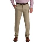 Haggar Men's Iron Free Premium Khaki Straight Fit Flat Front Flex Waist Casual Pant, Medium Khaki, 30W x 32L