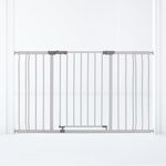 Dreambaby Ava Extra Wide Baby Gate, Stair Gate, Fits Openings 99-132.5cm, 76cm Tall. Wide Stair Gate for Dogs and Babies. Pressure Mounted Safety Gate, Stay Open Feature, Inc. 9cm and 18cm Extensions