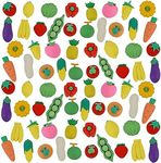 Cllayees 72 Pcs Assorted Animal Pencil Erasers Toy Set, Car Puzzle Erasers Toys for Kids Reward Party Favors (Fruit and Vegetable)