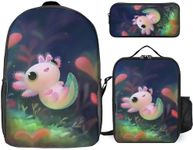 DEGDIOEI Axolotl Backpack School Ba