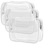 PACKISM Clear Toiletry Bag, 3 Pack 