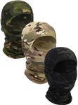 Blulu 3 Pcs Balaclava Summer Camo Face Mask Ski Mask Men Balaclava Motorcycle Camouflage Fishing Hunting Face Cover(Classic Camouflage)