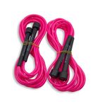 Royalty Double Dutch Jump Ropes (Set of 2) Pink, Perfect Length 14 Feet, Tangle-Free, Heavy Weight No Need for Doubling, For Beginning and Advanced Jumpers +Free Storage Bag