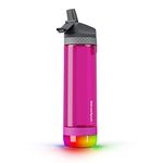 Hidrate Spark PRO Lite Smart Water Bottle – Tritan Plastic – Tracks Water Intake with Bluetooth, LED Glow Reminder When You Need to Drink – Straw Lid, 24 oz, Fruit Punch