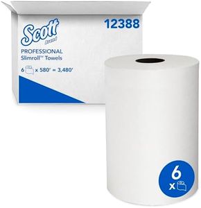 SCOTT Slimroll Paper Hand Towels (12388), White Paper Towel Roll, 6 Compact Rolls/Case, 176m / Roll (1056m)