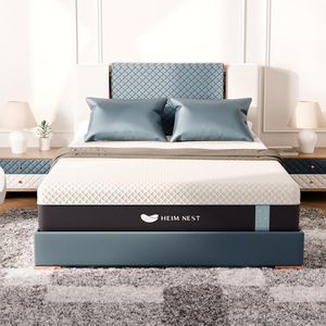 HEIM NEST Full Size Mattress, 12 Inch Gel & Air-Cooling Memory Foam Mattress for Pressure Relief, Medium Firm Full Mattress in a Box with Cooling Cover for Conforming Support and Restful Sleep