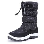 CIOR Women's Snow Boots Winter, Snow Black, 8