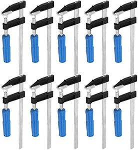 TAICHEUT 10 Pack 8 Inch Bar Clamps, F Steel Bar Clamps with Pad Protector for Welding, Woodworking and DIY Project