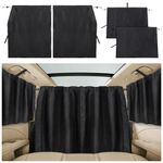 ZATOOTO Car Divider Privacy Curtains Set of 3, Car Privacy Curtains, Side Window Sunshades, Car Window Cover, Campervan Curtains for Travel, Camping, Nap, Sleeping, Large 180 x 110 cm