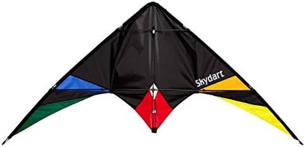 Wolkenstürmer Skydart stunt kite with fibreglass poles, black - Kite for beginners and advanced
