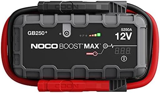 NOCO Boost Max GB250 5250 Amp 12-Volt UltraSafe Portable Lithium Jump Starter Box, Battery Booster Pack, and Commercial Jumper Cables for Gasoline and Diesel Engines Up to 16-Liters