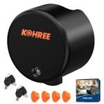 Kohree Heavy Duty Trailer Coupler Lock, RV Trailer Locks fit 2-5/16 inches, 2", 1-7/8" Couplers, Sturdy Structural Steel Safety Tow Lock with 4 Keys & 4 Dust Covers, Black