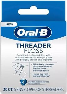 Glide Threader Floss, 30-Count Boxes of Single-Use Packets (Pack of 4)
