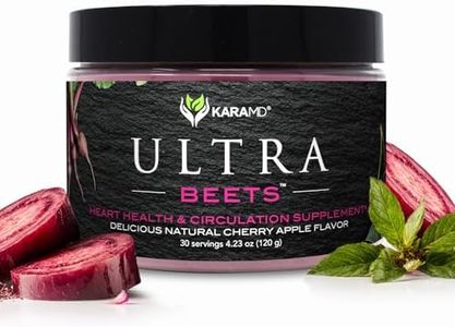 KaraMD UltraBeets - Beetroot Superfood Powder - Heart Health, Circulation & Energy Supplement - Supports Nitric Oxide Production - Cherry Apple Flavored Drink Mix - 30 Servings