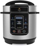 Drew & Cole Pressure King Pro Electric Pressure Cooker 3L - 700W - Chrome - 8-in-1 Multi Cooker with Digital Display - Non Stick Pot - Rice Cooker, Slow Cooker & Soup Maker All in One