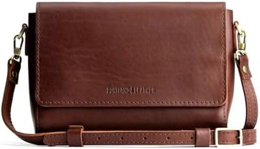 Portland Leather Goods Metro Crossbody Bag for Women, Cognac