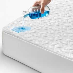 AVIKEN Waterproof Mattress Protector California King Size, Soft Breathable Mattress Pad with Deep Pocket 8"-21", Noiseless 3D Air Fabric Cooling Mattress Cover for Bed, Machine Washable, White