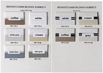 WEFFORT Motorized Cellular Shade, Fabric Sample of Blackout & Light Filtering,Multi-Color